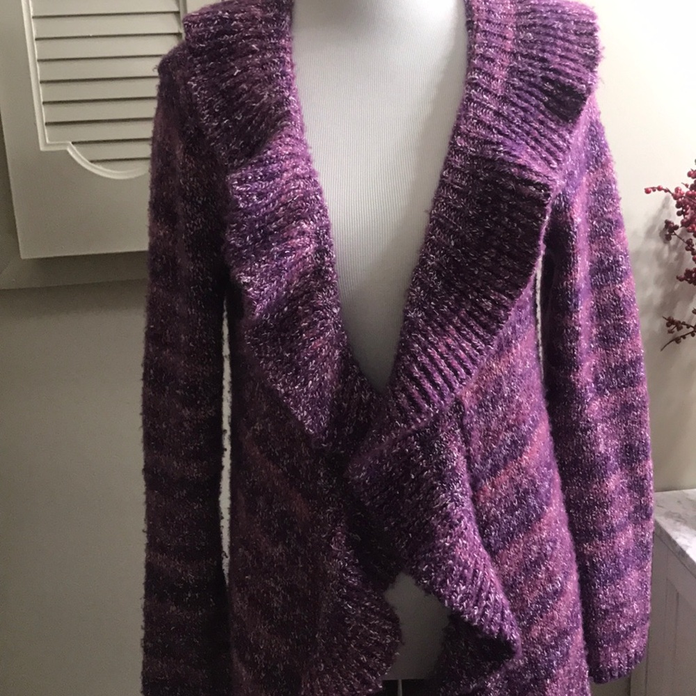 Purple & Pink Sweater Shrug - Picture 2 of 7